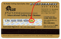 Diagram of CVV numbers on Visa/MasterCard
